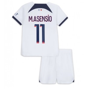 Paris Saint-Germain Marco Asensio #11 Dětské Venkovní dres komplet 2023-24 Krátký Rukáv (+ trenýrky)